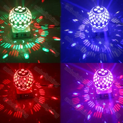 Rotating LED Magic Ball Light Dj Lights RGBW Flash Disco Bar Club Stage Lighting - Image 1 of 4