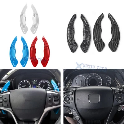 Black Forged/Red Steering Paddle Shifter Extension For Honda Accord Civic Acura - Image 1 of 4