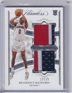 2022-23 Flawless Collegiate Basketball - Bennedict Mathurin Dual Patches #/20 RC - Bild 1 von 2