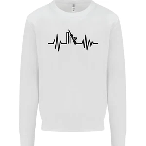 Cricket Pulse Cricketer Cricketing ECG Kids Sweatshirt Jumper - Picture 1 of 87