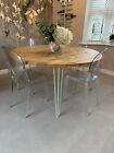 Circular Dining Room Table: Reclaimed Pine, Natural Finish - 1.48m (w)