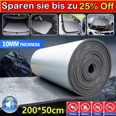 10mm,Schalldämmung Selbstklebend 2m KFZ Dämmmatte Isolierung.Schallschutzschaum - Bild 1 von 4