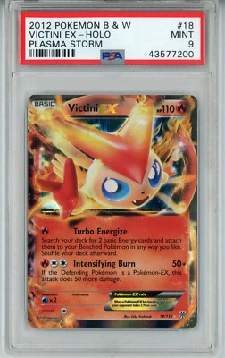 2012 POKEMON PLASMA STORM VICTINI EX #18 HOLO FOIL PSA 9 MINT #43577200 - Image 1 of 2