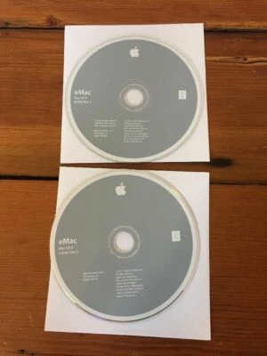 2002 eMac Mac OS X 10 10.2 Jaguar Macintosh Install Restore Software Discs CDs - Image 1 of 4