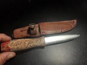 VECCHISSIMO COLTELLO DA PESCATORI P. HOLMBERG ESKILSTUNA SWEDEN COMPLETO DI FODE - Foto 1 di 16