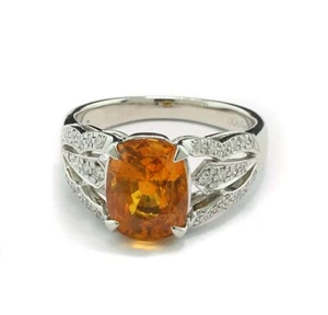 Wert 18.360 Euro Saphir Brillant Ring 4,33 ct in 900er Platin Unikat 7,3 Gramm - Picture 1 of 6