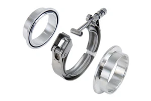 HPS Stainless Steel 4" (102mm) V Band Clamp Kit, Aluminum Flanges, NBR O-Ring - Picture 1 of 3