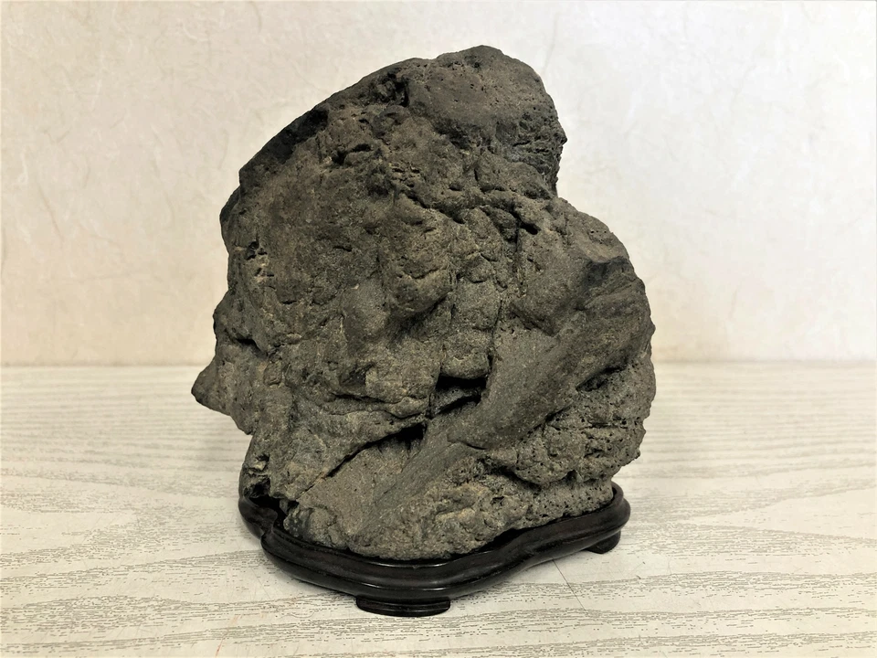 Y3792 OKIMONO Kamogawa natural stone stand Japan antique interior decor - Image 1 of 4