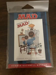 Mad Magazine Themed NEW Fridge Magnet Alfred E Neuman Spoof on Norman Rockwell - Picture 1 of 2