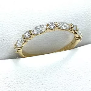 0,70 Ct bague de mariage en diamant alternatif laboratoire de culture ronde et marquise 14 carats - Photo 1 sur 22