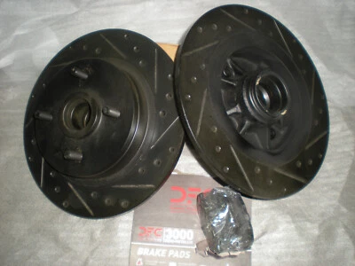 NEW for 84 85 86 87 NISSAN MAXIMA REAR BRAKE ROTORS & PADS KIT DRILLED & SLOTTED - Изображение 1 из 4