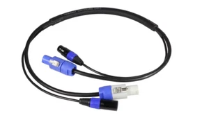 Blizzard Cables DMX 5-Pin and PowerCON Blue/Grey, 3 ft Combo Cable - Picture 1 of 1