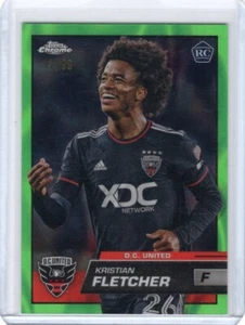 2023 Topps Chrome MLS #120 Kristian Fletcher Neon Green Lava Refractor #/99 - Picture 1 of 2