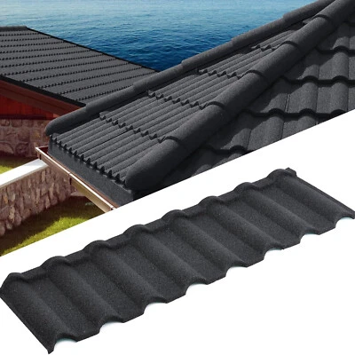 LIFELOOK 5pcs Galvanized Metal Asphalt Roof Tiles Sheds Garages Roofing Felt Shingles UK