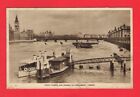 London Postcard ~ River Thames & Houses Of Parliament - Published By W Straker