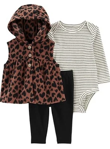 Carter's Baby Girls' 3 Piece Vest Little Jacket Set~ 3 months. NEW! - Picture 1 of 3