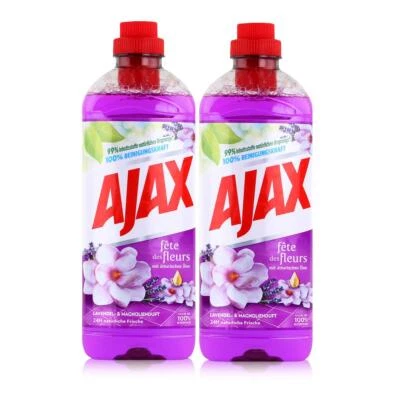 Ajax Allzweckreiniger Lavendel- & Magnolie 1 Liter - Bodenreiniger (2er Pack) - Bild 1 von 4