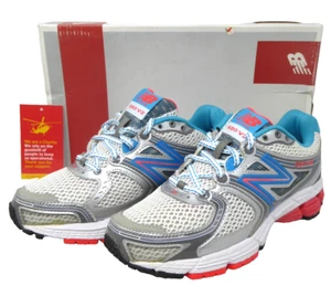 NB New Balance 680 V2 Women's Trainers UK Size 3 Shoes White Grey Blue K5C - Picture 1 of 13