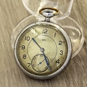 ZIM 40er Jahre UdSSR Open Face mechanische Taschenuhr vergoldet Kaliber ChK-6 15 J - Bild 1 von 7