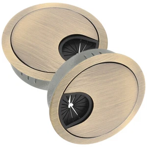 2Pcs Desk Grommet Desktop Cable Hole Cover Round Cord Hole Plug Metal Wire Hole - Picture 1 of 12