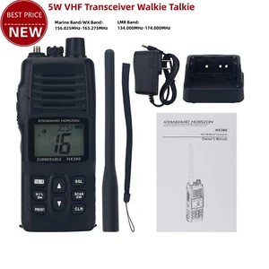 Submersible 5W VHF Walkie Talkie Handheld Transceiver w/Battery Antenna HX380 - Picture 1 of 9