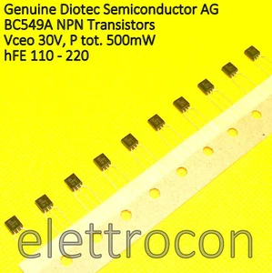 10 Pezzi BC549A Transistor NPN BC549 30V, 0,1A, 500mW, TO92 confezione nastro - Imagen 1 de 1