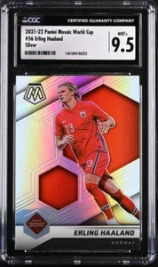 Erling Haaland 2021-22 Panini Mosaic World Cup Soccer #56 Silver CGC 9.5 MINT+ - Picture 1 of 2