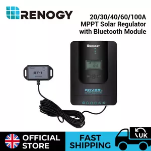 Renogy 20A30A40A60A100A MPPT Solar Charge Controller Rover Li w/Bluetooth Module - Picture 1 of 46