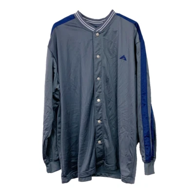 Vintage 90s Athletic Works Snap Track Jacket Satin Mens Large - Image 1 of 4