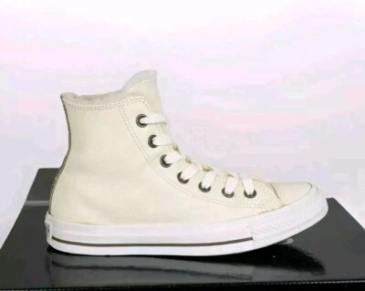 Converse Sneaker Chuck Taylor All Star LEDER Boot 37,5 Gefüttert Weiß w.NEU - Bild 1 von 4