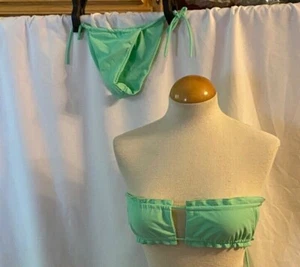 Neongrüner Medium String Bikini Dreiecke - Bild 1 von 4