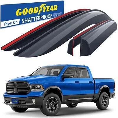 Parasoles para lluvia protectores de lluvia para Dodge Ram 1500 Classic 2019-2025 doble cabina Foto 1 de 4