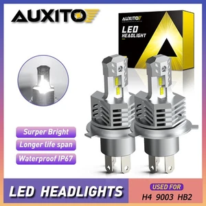 H4 AUXITO 9003 HB2 LED White Headlight Kit Bulbs CANbus High Low Beam CANBUS USA - Bild 1 von 14