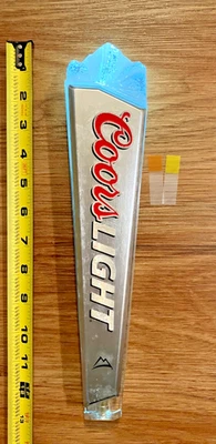 Coors Light Beer Tap Handle Knob Keg Draft Bar Top Metal Battery Light Up LED - Image 1 of 4