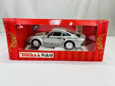 Tonka Polistil  Porsche 959 SILVER 1/18- DIECAST MODEL CAR DAMAGED BOX - Image 1 of 4