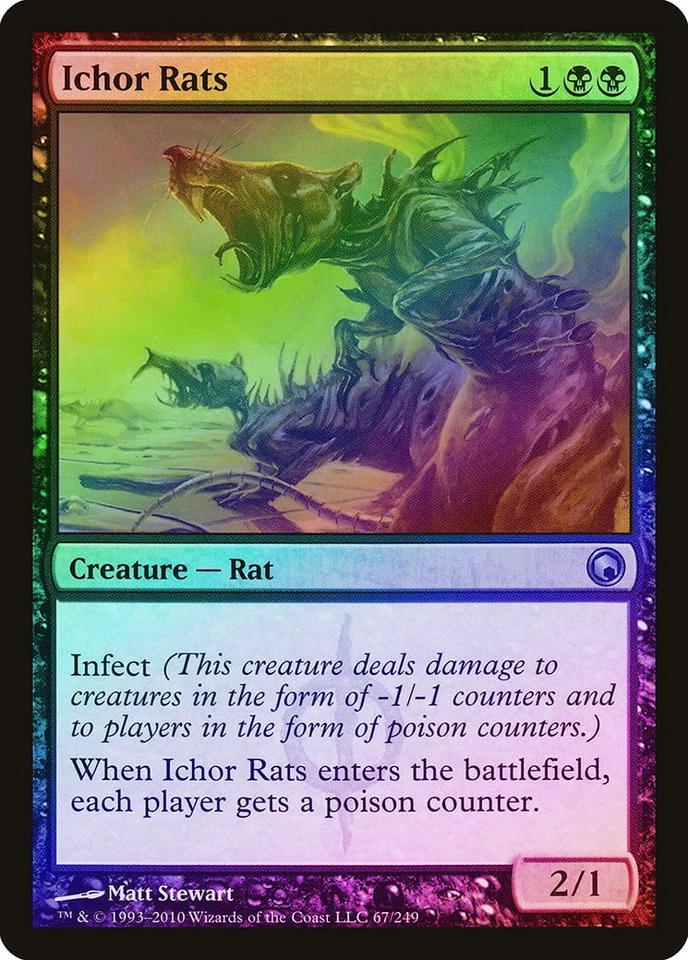 Ichor Rats FOIL Scars of Mirrodin NM Black Uncommon MAGIC MTG CARD ABUGames - Image 1 of 1