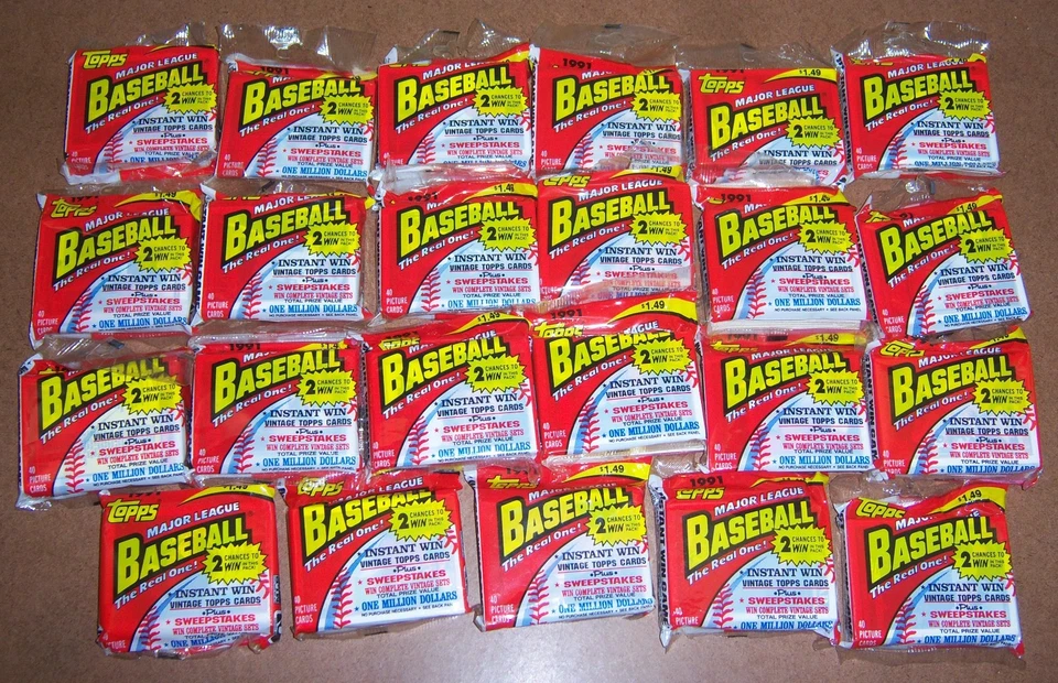 Tarjetas de béisbol vintage 1991 Topps 40 años - 23 paquetes sellados - 920 tarjetas nuevas Foto 1 de 3