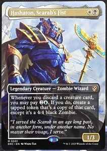Hashaton, Scarab's Fist #1 Commander: Aetherdrift Borderless Regular Mythic - Imagen 1 de 2