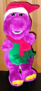 Vintage 10 Zoll Lyons Golden Bear Weihnachten Barney Stofftier Plüsch rot Nikolausmütze & Schal A - Bild 1 von 7