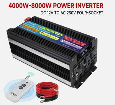 LVYUAN 4000w/8000w POWER INVERTER -DC TO AC (F-4000A) - Image 1 of 4