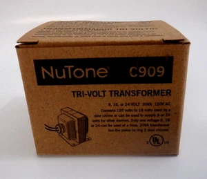 Nutone C909 Transformer Triple Tension 24 Volt 20VA 120V AC - Picture 1 of 10