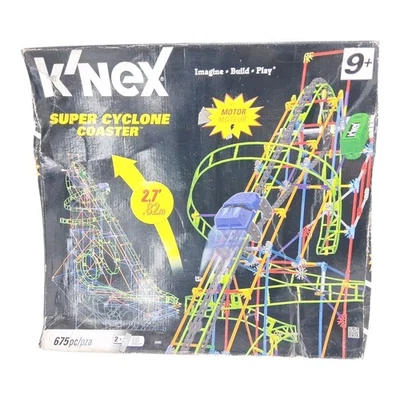 K'NEX Super Cyclone Coaster Motorized Building Set 50063  675 Piece New Open Box - Image 1 of 4