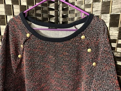 Vestido Vaina Talbots Tweed Rojo Clásico Preppy Dorado Botón Manga Larga Talla 3X Foto 1 de 4