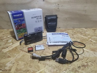 Olympus VG-140 Digital  Camera 14 Mp in Black, Battery, Case,  Cables, Memory  - Image 1 of 4