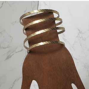 Metall Armband Wickel Spirale goldfarben Schmuck - Bild 1 von 5