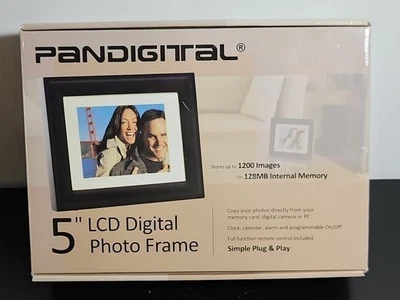 Pandigital 5" LCD Digital Photo Frame W/Remote-New Plug and Play! - Image 1 of 2