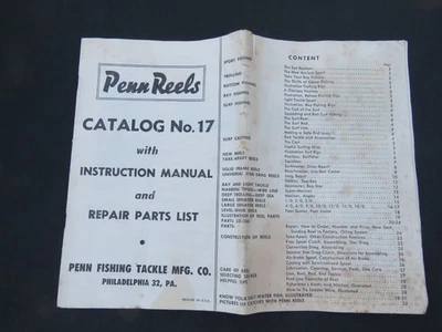 复古 20 世纪 50 年代 PENN REELS 目录 #17 — 第 1/4 张图片