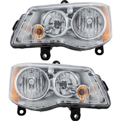 Headlight Set For 11- 20 Dodge Grand Caravan 08-16 Chrysler Town & Country CAPA - Image 1 of 4