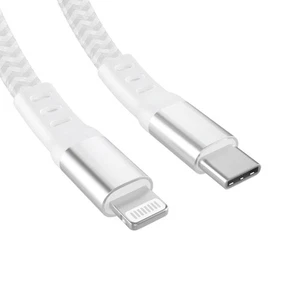 Just Wireless 6' Ultra Braided Lightnin to USB-C Flat Cable - Dove - Picture 1 of 1