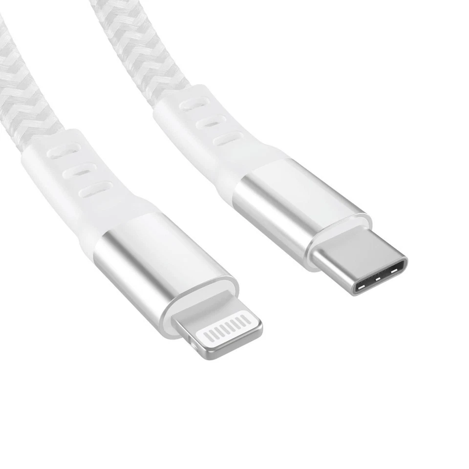 Just Wireless 6' Ultra Braided Lightnin to USB-C Flat Cable - Dove - Image 1 of 1